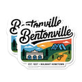(2 Pack) Bentonville Arkansas Magnets - Northwest Arkansas Decor - Fridge Magnets - 5" On Longest Side - Premium Magnet - for Cars, Refrigerators, Toolboxes, Lockers - Made in USA - MAG17615