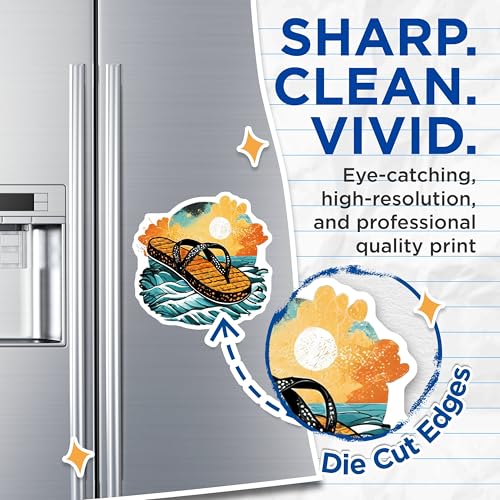 (2 Pack) Flip Flop Magnets Magnets - Beach Decor - Summer Decor - 5" On Longest Side - Made in USA - Sticks to Refrigerators & Metal Surfaces - MAG9310