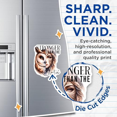 (2 Pack) Stronger Than The Storm Magnets Magnets - 5" On Longest Side - Made in USA - Sticks to Refrigerators & Metal Surfaces - MAG9244