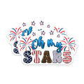 (2 Pack) Oh My Stars Magnets - Fourth of July Decor Accessories - Patriotic Americana Kitchen Office Decor - 5 Inches On Longest Side - Thick Durable Magnet - Made in USA - MAG36117