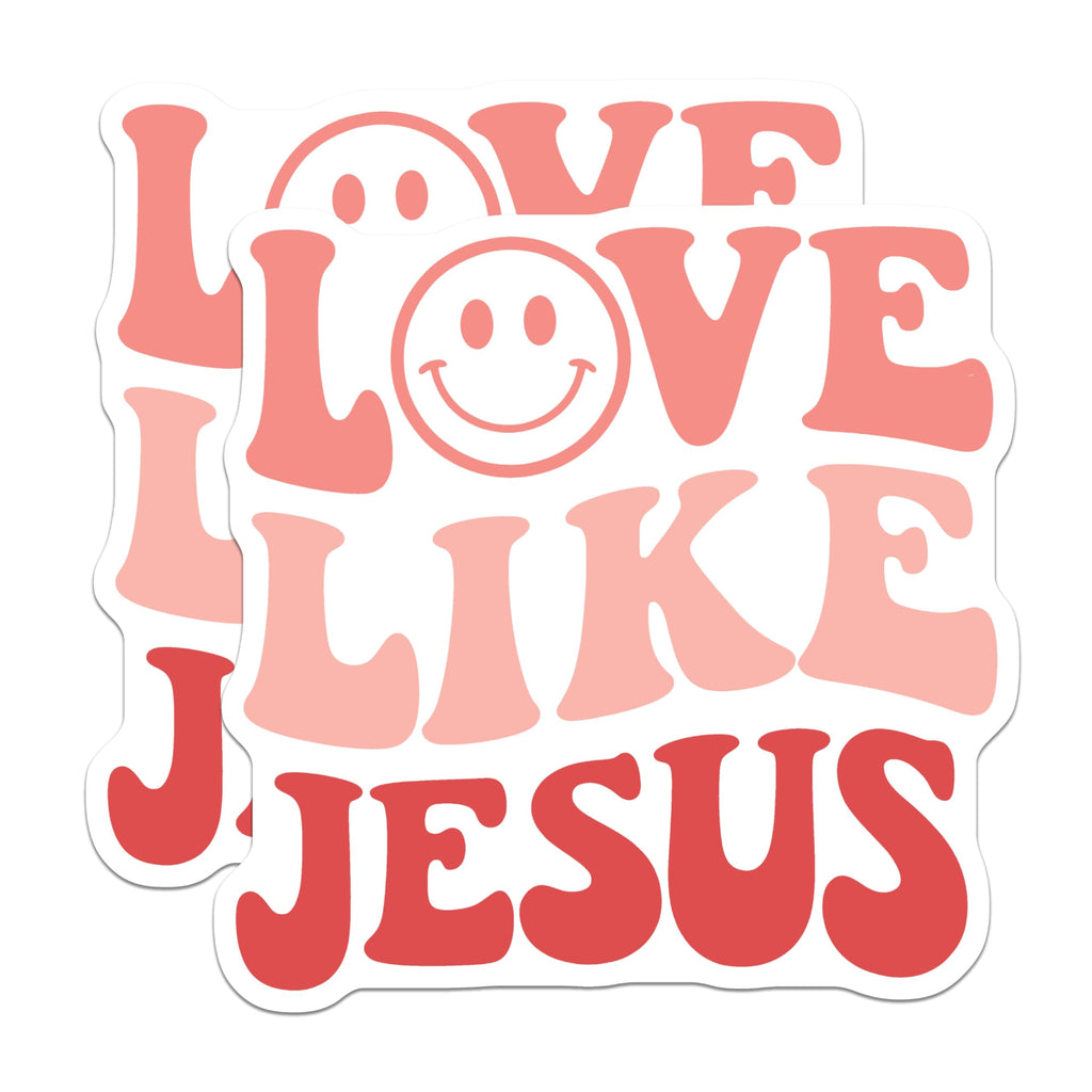 (2 Pack) Love Like Jesus Magnets - Religious Decor - Christian Inspired Fridge Magnets - 5" On Longest Side - Premium Magnet - for Cars, Refrigerators, Toolboxes, Lockers - Made in USA - MAG18972