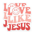 (2 Pack) Love Like Jesus Magnets - Religious Decor - Christian Inspired Fridge Magnets - 5" On Longest Side - Premium Magnet - for Cars, Refrigerators, Toolboxes, Lockers - Made in USA - MAG18972