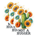 (3 Pack) Not A Hugger Decals - Cactus Sunflower Stickers - Funny Sarcastic Decals - 3 Inches On Longest Side - Easy Peel & Apply - Made in USA - 3MCS0267