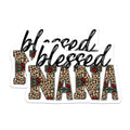 (2 Pack) Blessed Nana Magnets - Leopard Print Southwestern - Grandma Western Decor - 5 Inches On Longest Side - Thick Durable Magnet - Made in USA - MAG28418
