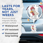 (2 Pack) Chicken Overthink This Magnets - Funny Chicken - Hilarious Kitchen Magnets - 5" On Longest Side - for Cars, Fridges, Toolboxes - Made in USA - MAG4544