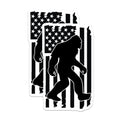 (2 Pack) Bigfoot American Flag Magnets - Patriotic Sasquatch - Cryptozoology US Pride - 5 Inches On Longest Side - Thick Durable Magnet - Made in USA - MAG20838