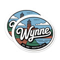 (2 Pack) Wynne Arkansas Magnets - Hospitality City - Souvenir Fridge Decor - 5" On Longest Side - Premium Magnet - for Cars, Refrigerators, Toolboxes, Lockers - Made in USA - MAG17887