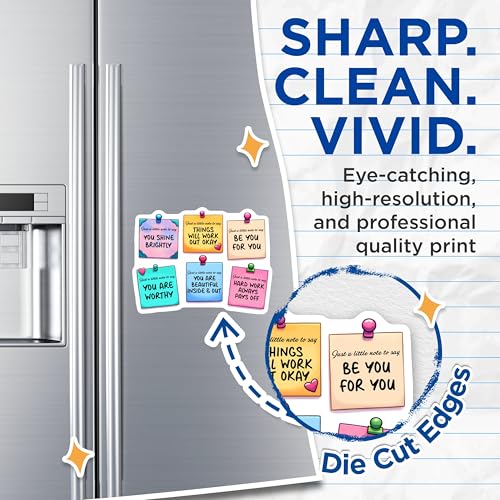 (2 Pack) Motivational Quote Magnets - Positive Affirmation - 5" On Longest Side - for Cars, Fridges, Toolboxes - Made in USA - MAG8316