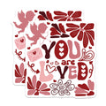 (2 Pack) You are Loved Stickers - Cupid Arrow Stickers - Valentine's Day Decor - 5" On Longest Side - Sticks to Any Smooth Flat Surface - Made in USA - BMCS3618
