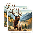 (2 Pack) Elk Scenery Magnets - Wildlife Decor - Mountain Fridge Magnets - 5" On Longest Side - Premium Magnet - for Cars, Refrigerators, Toolboxes, Lockers - Made in USA - MAG18893