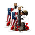 (2 Pack) Memorial Day Magnets - Patriotic US Flag Decor - Remembrance Day Magnets - 5" On Longest Side - Premium Magnet - for Cars, Refrigerators, Toolboxes, Lockers - Made in USA - MAG15136