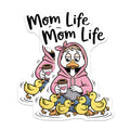 (2 Pack) Tired Mom Life Duck Magnets - Coffee Lover Humor - New Mom Motherhood Refrigerator Decor - 5 Inches On Longest Side - Thick Durable Magnet - Made in USA - MAG39228