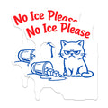 (2 Pack) No Ice Please Cat Magnets - Grumpy Kitty Beverage Statement - Funny Refrigerator Locker Decor - 5 Inches On Longest Side - Thick Durable Magnet - Made in USA - MAG22865