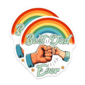 (2 Pack) Dad Best Dad Ever Stickers - Funny Meme - Fist Bump - 5" On Longest Side - Sticks to Smooth Flat Surfaces - Made in USA - BMCS7476