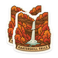 (2 Pack) Kaaterskill Falls Magnets - Fall Foliage Scenery - New York State Nature Art - 5 Inches On Longest Side - Thick Durable Magnet - Made in USA - MAG20066