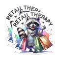 (2 Pack) Retail Therapy Magnets - Raccoon Design - Shopping Themed - Fun Refrigerator ation - 5" On Longest Side - for Cars, Fridges, Toolboxes - Made in USA - MAG4538