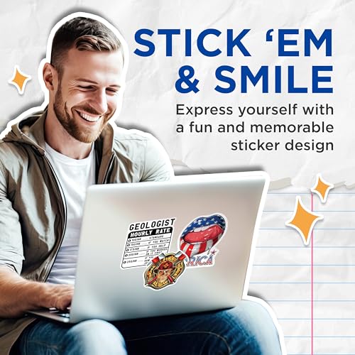 (2 Pack) Geologist Hourly Rate Stickers - Funny Work Stickers - Humor Decal for Geologists - 5" On Longest Side - Sticks to Smooth Flat Surfaces - Made in USA - BMCS4969
