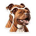 (2 Pack) Pitbull Magnets - Happy Pitbull Dog Art - Pet Lover Decor Items - 5 Inches On Longest Side - Thick Durable Magnet - Made in USA - MAG23359
