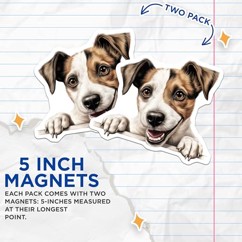 (2 Pack) Animal Lover Decor Magnet - Fridge Decor - Kitchen Accessories - 5" On Longest Side - Sticks to Smooth Flat Surfaces - Made in USA - MAG10243