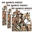 (3 Pack) Cowgirl Decals - Western Woman Art - Inspirational Verse Decals - 3 Inches On Longest Side - Easy Peel & Apply - Made in USA - 3MCS4666
