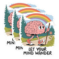 (3 Pack) Let Your Mind Wander Decals - Brain Hiking - Rainbow Laptop Decals - 3 Inches On Longest Side - Easy Peel & Apply - Made in USA - 3MCS6390