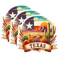 (3 Pack) Texas Decals - State Pride - Desert Landscape - Cactus Laptop Decal- 3 Inches On Longest Side - Easy Peel & Apply - Made in USA - 3MCS5885