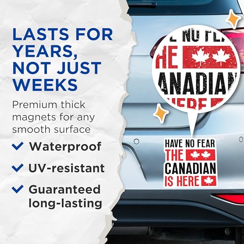 (2 Pack) Canadian Pride Magnet - 5" On Longest Side - Sticks to Smooth Flat Surfaces - Made in USA - MAG10193