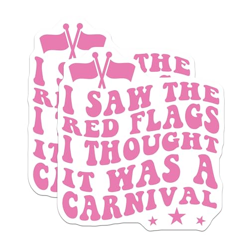 (2 Pack) Red Flags Magnets Magnets - Funny Quote - Sarcastic Humor - 5" On Longest Side - Made in USA - Sticks to Refrigerators & Metal Surfaces - MAG8488