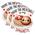 (3 Pack) Spaghetti Decals - Meatball to My Spaghetti - Foodie Lover Decals - 3 Inches On Longest Side - Easy Peel & Apply - Made in USA - 3MCS2308