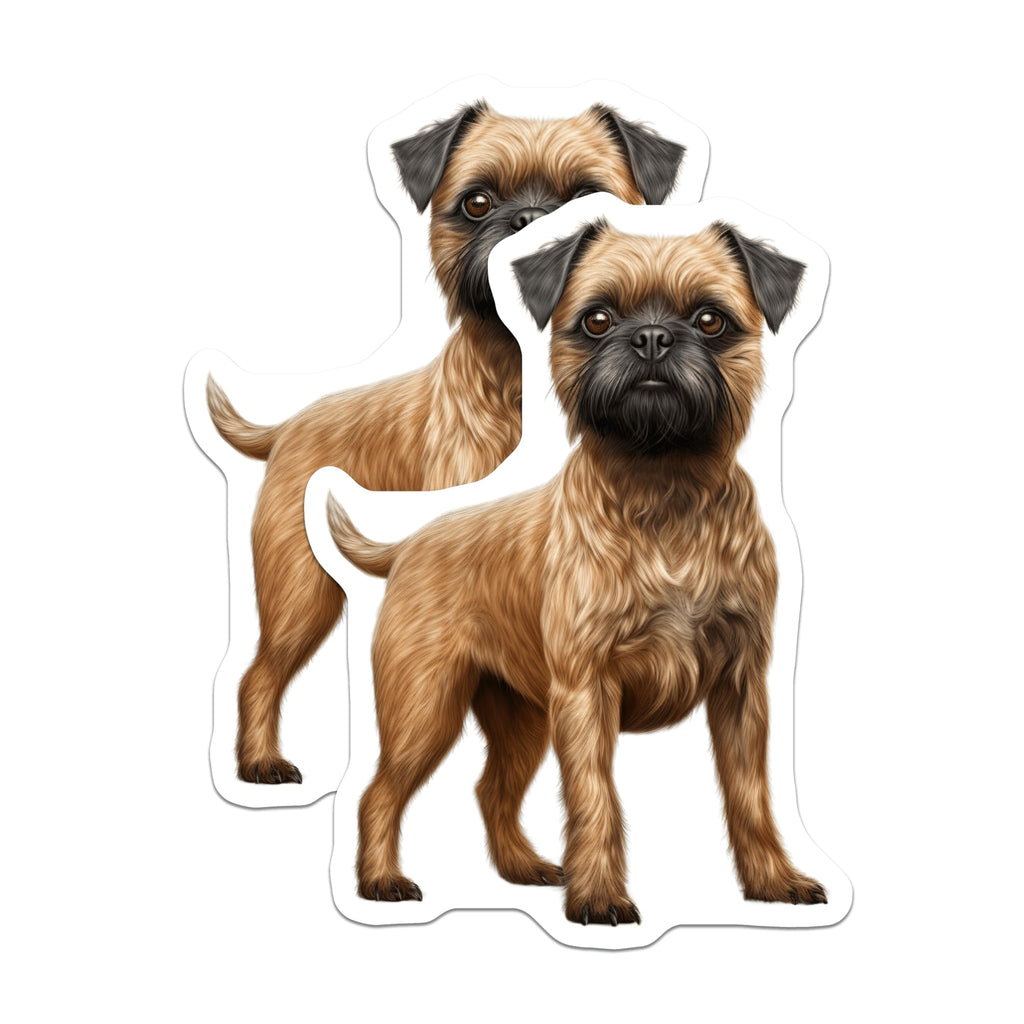 (2 Pack) Border Terrier Magnets - Cute Dog Refrigerator Decor - Pet Owner Home Accent - 5 Inches On Longest Side - Thick Durable Magnet - Made in USA - MAG23941
