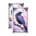 (2 Pack) Midnight Raven Stickers - Raven Illustration Stickers - Fantasy Raven Art - 5" On Longest Side - Sticks to Any Smooth Flat Surface - Made in USA - BMCS3589