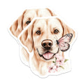 (2 Pack) Golden Retriever Magnets - Butterfly Dog Decor - Pet Lover Refrigerator Art - Spring Home Accents - 5 Inches On Longest Side - Thick Durable Magnet - Made in USA - MAG39501