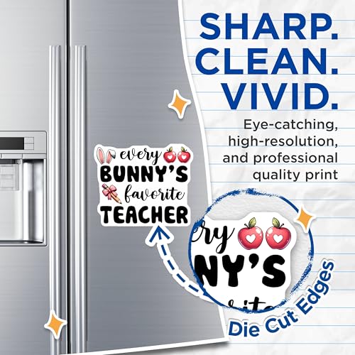 (2 Pack) Every Bunny's Favorite Teacher Magnets - Fun Teacher Supplies - 5" On Longest Side - for Cars, Fridges, Toolboxes - Made in USA - MAG8149