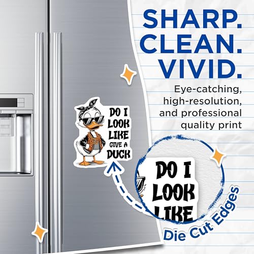 (2 Pack) Funny Duck Saying Magnet - 5" On Longest Side - Sticks to Smooth Flat Surfaces - Made in USA - MAG9718