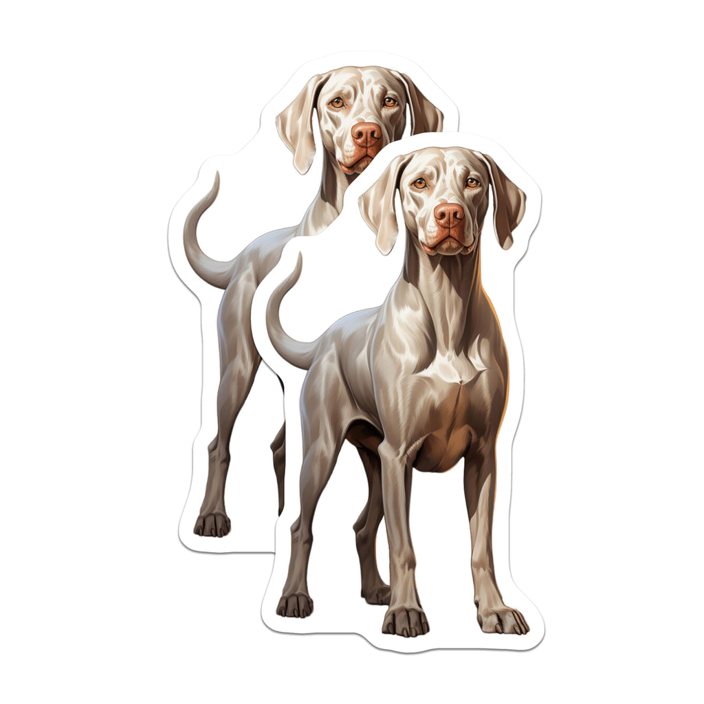(2 Pack) Weimaraner Dog Magnets - Weimaraner Car Decal - Pet Lover Fridge Magnet for Dog Owners - 5 Inches On Longest Side - Thick Durable Magnet - Made in USA - MAG30639