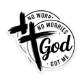 (2 Pack) Christian Faith Magnets - No Worries - Religious Home Decor - 5" On Longest Side - Premium Magnet - for Cars, Refrigerators, Toolboxes, Lockers - Made in USA - MAG14196