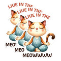 (3 Pack) Yoga Cat Decals - Meditation Kitty - Funny Cat Laptop Decal - 3 Inches On Longest Side - Easy Peel & Apply - Made in USA - 3MCS1296