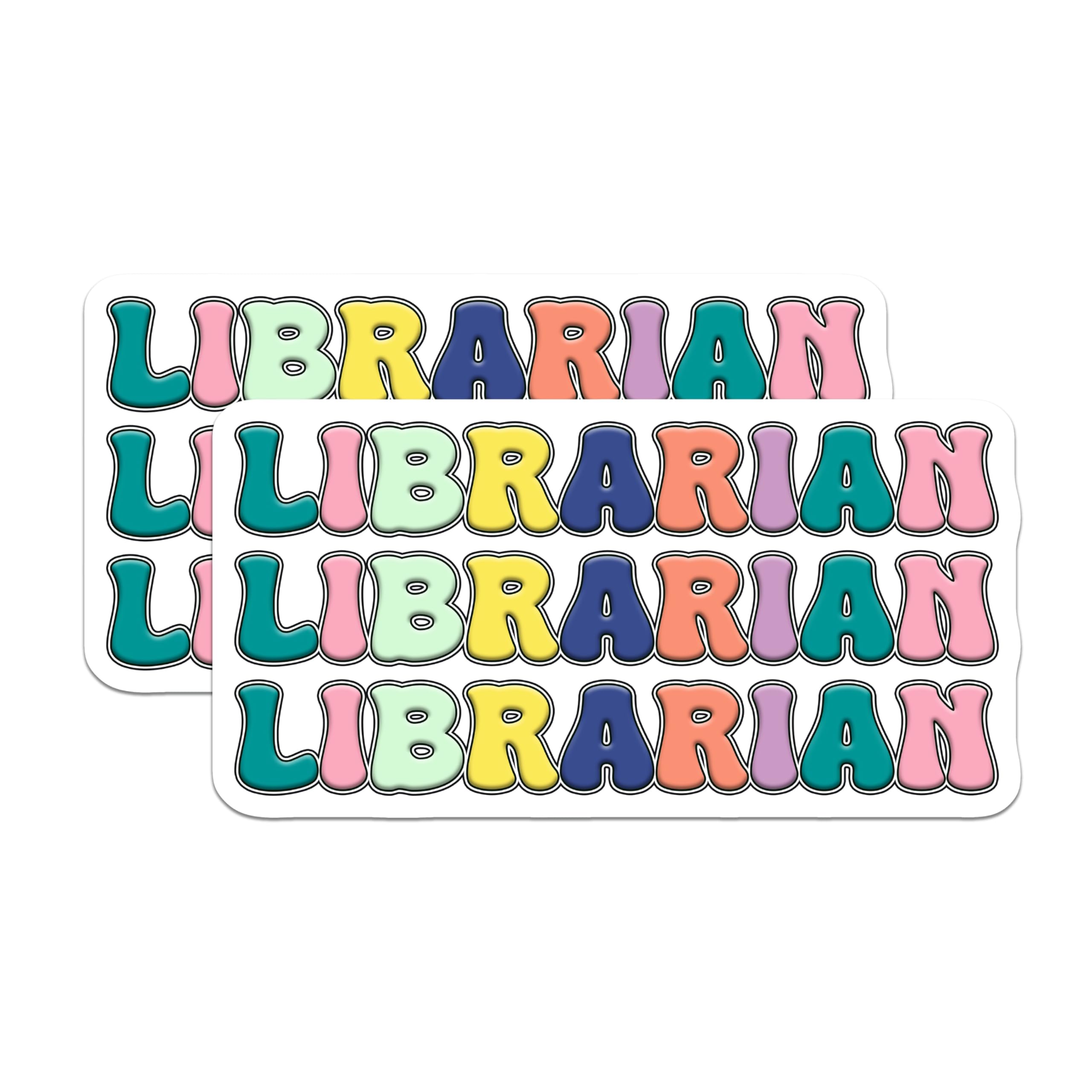 (2 Pack) Librarian Magnets - Librarian Appreciation - Library Decor Magnet Set - 5" On Longest Side - Premium Magnet - for Cars, Refrigerators, Toolboxes, Lockers - Made in USA - MAG16353