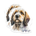(2 Pack) Scruffy Puppy Magnets - Watercolor Dog Art - Pet Lover Home Decor - 5 Inches On Longest Side - Thick Durable Magnet - Made in USA - MAG30188