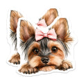 (2 Pack) Yorkshire Terrier Magnets - Cute Dog Bow - Puppy Lover Refrigerator Magnets - 5" On Longest Side - Premium Magnet - for Cars, Refrigerators, Toolboxes, Lockers - Made in USA - MAG15484