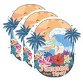 (3 Pack) Tanned and Tipsy Decals - Tropical Vacation - Cocktail Stickers- 3 Inches On Longest Side - Easy Peel & Apply - Made in USA - 3MCS5886