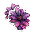 (2 Pack) Purple Dahlia Flower Magnets - Vibrant Botanical Decor - Refrigerator Locker Decor - Office Art - 5 Inches On Longest Side - Thick Durable Magnet - Made in USA - MAG38170