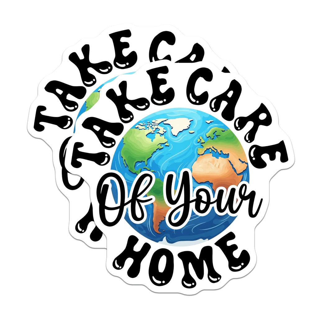 (2 Pack) Earth Care Magnets - Environmental Awareness Decor - Global Home Protection Statement - Eco-Friendly Reminder - 5 Inches On Longest Side - Thick Durable Magnet - Made in USA - MAG21017