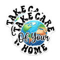 (2 Pack) Earth Care Magnets - Environmental Awareness Decor - Global Home Protection Statement - Eco-Friendly Reminder - 5 Inches On Longest Side - Thick Durable Magnet - Made in USA - MAG21017
