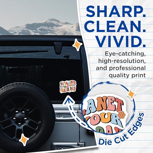 (2 Pack) Eco Friendly Message Stickers - Environmental Awareness Decals - 5" On Longest Side - Sticks to Smooth Flat Surfaces - Made in USA - BMCS8720 - BMCS8720