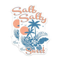 (2 Pack) Salty But Sweet Stickers - Beach Themed - Tropical Vinyl Decals - 5" On Longest Side - Sticks to Smooth Flat Surfaces - Made in USA - BMCS7075