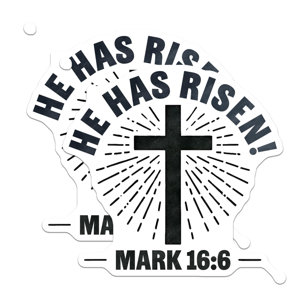 (2 Pack) He Has Risen Magnets - Christian Refrigerator Magnets - Easter Faith Decor - 5 Inches On Longest Side - Thick Durable Magnet - Made in USA - MAG30687