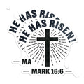 (2 Pack) He Has Risen Magnets - Christian Refrigerator Magnets - Easter Faith Decor - 5 Inches On Longest Side - Thick Durable Magnet - Made in USA - MAG30687