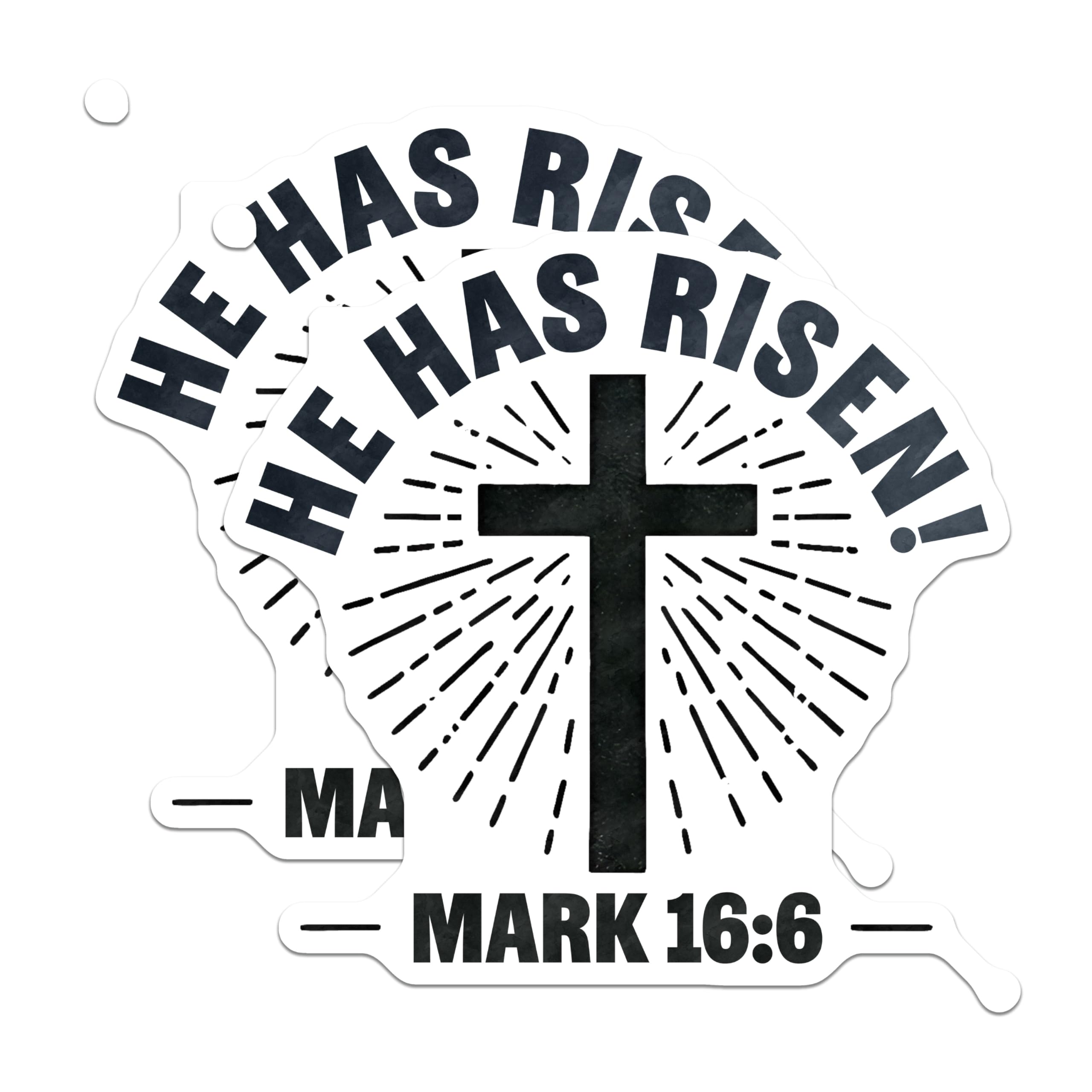 (2 Pack) He Has Risen Magnets - Christian Refrigerator Magnets - Easter Faith Decor - 5 Inches On Longest Side - Thick Durable Magnet - Made in USA - MAG30687