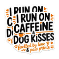 (2 Pack) Dog Mom Magnets - Caffeine Dog Kisses Fridge Decor - Pet Parent Kitchen Refrigerator Display - 5 Inches On Longest Side - Thick Durable Magnet - Made in USA - MAG25659